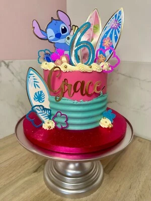 Personalised Cake Topper Set blue monster surf - Image 1 of 3