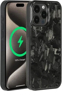Funda Original Forjada Fibra de Carbono Magsafe Marco TPU para iPhone 14 15 Pro Max - Imagen 1 de 55