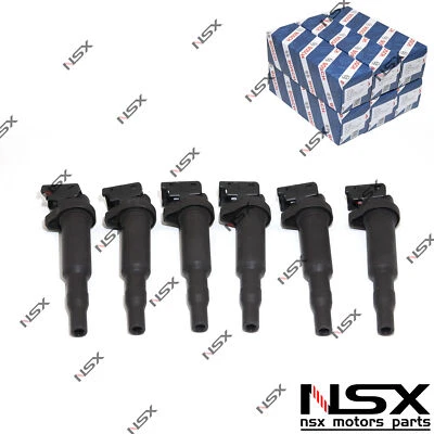6x ignition coil 0221504470 For Bosch BMW 325i 328i 335 525 528 530 535 X3 X5 X6 - Image 1 of 4