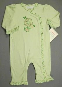 Baby Girl Clothes New Carter's 6 Month Green Check Little Sweetie Outfit Vintage - Picture 1 of 3