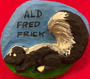 Ald Fred Frick Scivolo N/C dipinto a mano disegno Skunk [X-1188] - Foto 1 di 1