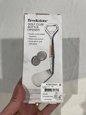 ABRIDOR DE BOTELLAS PARA PALOS DE GOLF BROOKSTONE, NUEVO. Foto 1 de 3