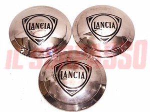 COPPE RUOTA CERCHI BORCHIE CROMATE LANCIA APRILIA CON SCUDO ORIGINALI - Imagen 1 de 5