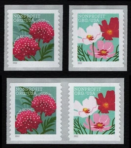 #5664-5665 Butterfly Garden Flowers, Singles & Pair Mint **ANY 5=FREE SHIPPING** - Picture 1 of 4