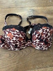 Aubade animal print bra.  Size 36E In good condtion