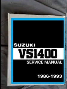 1986-1993 Suzuki VS-1400 workshop service manual binder printed fre ship - Picture 1 of 12