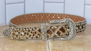 Cintura western Nocona borchie strass stampa serpente taglia M - Foto 1 di 8