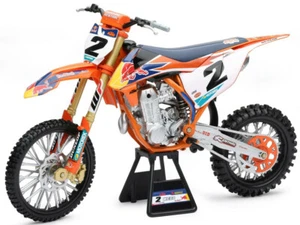 NEW RAY 49683 RED BULL RACING KTM 450 SX-F DIRT BIKE 1/6 #2 COOPER WEBB ORANGE - Picture 1 of 1