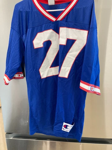vintage #27 NEW York Giants Hampton Champion  nfl football Jersey adult Large 44 Cover