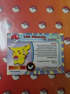 Pokemon Card Pikachu #25 Topps Grey & Red Logo TV Animation Edition - Picture 1 of 2