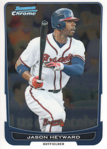 2012 Bowman Chrome Atlanta Braves Baseball Card #202 Jason Heyward