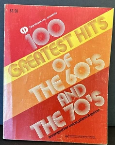 100 of Greatest Hits of the 60's and the 70's, arranged for voice, piano, gu... - Foto 1 di 12