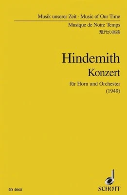 Concerto Paul Hindemith Studyscore Horn and Orchestra Schott Music - Image 1 of 4