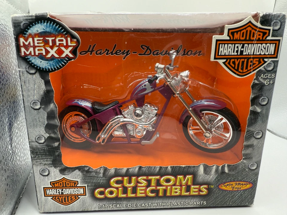 Harley-Davidson Metal Maxx Custom Collectibles 1:17 Die Cast sellado nuevo en caja Foto 1 de 4