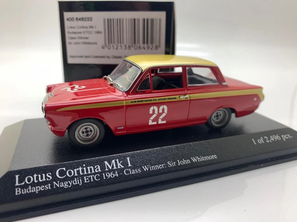 MINICHAMPS Lotus Cortina Mki Budapest Etcc 1964 Whitmore 400 648222 1/43 - Immagine 1 di 1