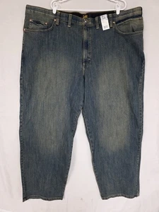 Lee Jeans Men's Sz 52x32 Loose Fit Straight Leg Stretch Blue Denim Pants NWT - Picture 1 of 8