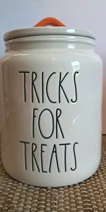 Rae Dunn große TRICKS FOR TREATS Halloween Kanister Top Zustand - Bild 1 von 8