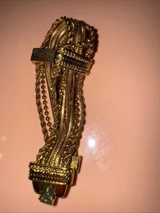 Goldfarbenes Damenarmband mit mehreren Ketten, Vintage Monet, 7 Zoll - Bild 1 von 4