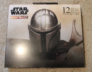 NEW! Star Wars Mandalorian 12 Day Socks Advent Christmas Calendar with Grogu - Picture 1 of 2