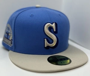 Seattle Mariners Air Force Blue Bubble S & 30th Ann. Patch New Era 59fifty 7 5/8 - Picture 1 of 16