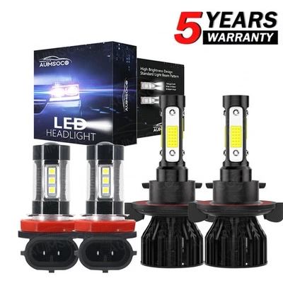 For Ford Flex 2009-2018 6000K LED Headlight High/Low + Fog Light Combo 4x Bulbs - Image 1 of 4