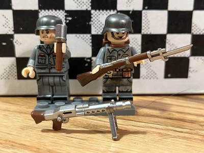 Lote personalizado de minifigura LEGO® genuína da Segunda Guerra Mundial infantaria alemã ARMAS DE TIJOLO SEGUNDA GUERRA MUNDIAL novo KAR98 - Imagem 1 de 4