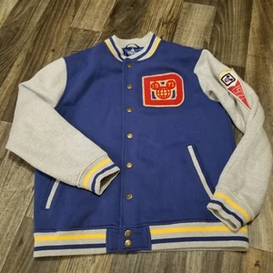 Walt Disney World 71 Adult Size Medium Blue Pocketed Retro Snap Front Jacket - Picture 1 of 19