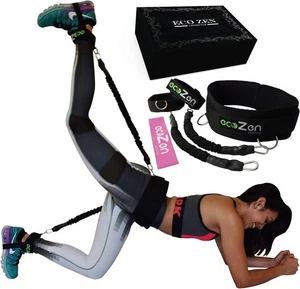 🔥 ecoZen Lifestyle Booty Bands mit verstellbarem Gürtel - Schwarz - Bild 1 von 7