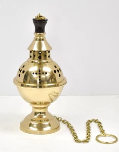+ Traditional Single Chain Church Censer, Brass Thurible (#431sc) + Chalice Co. - Picture 1 of 19