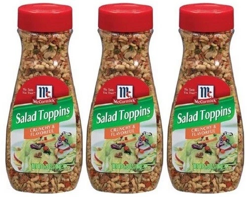 2 McCormick Salad Toppins Crunchy Flavorful 3.75 Oz Toppings