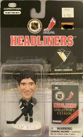 Headliners Mario Lemieux Pittsburg Penguins NHLPA Figure (1996) NEW Vintage Cover