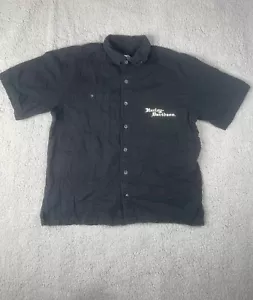 Camicia uomo vintage Harley Davidson con bottoni nera grande aquila - Foto 1 di 5