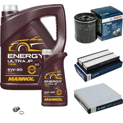 BOSCH Inspektionspaket 6L MANNOL Energy Ultra JP 5W-20 für Mazda 6 Kombi GH - Bild 1 von 4
