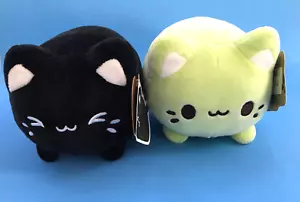 Peluche Meowchi Sésamo Negro y Té Verde, 7" de Largo con Etiquetas Originales - Imagen 1 de 8