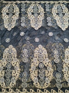 High Quality Embroidery And Stone Beaded Net Lace George Fabric For Party Dress - Picture 1 of 1