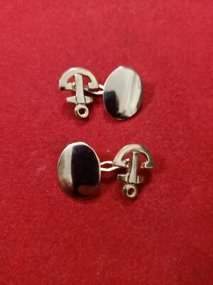 Gemelli in argento 800 placcati oro - anni '60 - Bellissimi! - Immagine 1 di 4