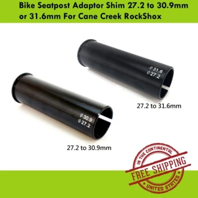 自行车座杆适配器 Shim 27.2 至 30.9 毫米或 31.6 毫米适用于 Cane Creek RockShox — 第 1/3 张图片