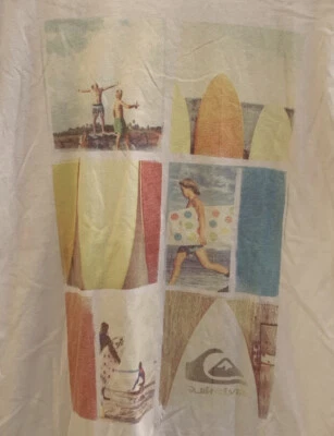 Белая футболка Quiksilver Surfing Beach для больших мальчиков размер L - Изображение 1 из 4