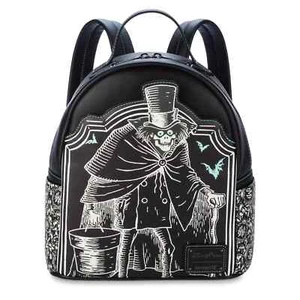 Disney Parks Loungefly Haunted Mansion Hat Box Ghost Glow in Dark Mini Backpack - Picture 1 of 5