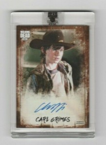 WALKING DEAD AUTOGRAPH COLLECTION CHANDLER RIGGS/CARL GRIMES  AUTO  #/25!! 