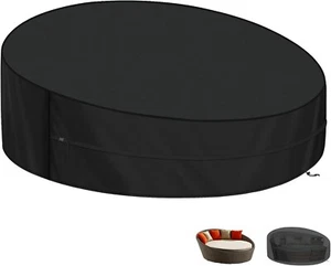 Patio Daybed Cover Round Garden Protective Cover 230x90/50cm 420D Oxford Sofa - Picture 1 of 7
