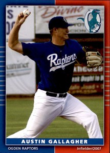 2007 Ogden Raptors Grandstand 14 Austin Gallagher Lancaster Pennsylvania PA Card