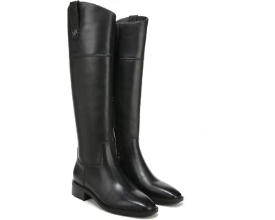 Sam Edelman Drina Tall Shaft Boots Black Women Zip, Square Toe Sz 7 / EU 37.5 - Image 1 of 4