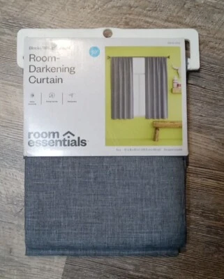 Room Darkening Curtain Panels Blocks 98%  42"W x 63"L New In Package  - Image 1 of 4