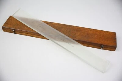 Vintage Jones Lamson Machine Co Machinist tool ruler in wood box case antique - Image 1 of 4