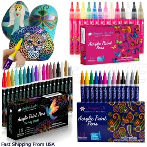 Acrylic Paint Markers Pens Set Acrylic Paint Pens For DIY 0.7mm & 3m Tip - Picture 1 of 17
