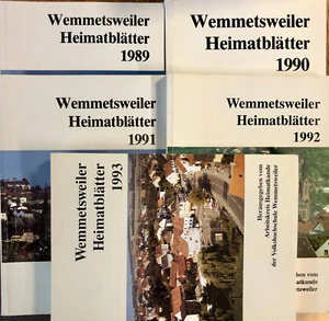 5 x Wemmetsweiler Heimatblätter  1989 - 1993 Saar Saarland - Picture 1 of 1