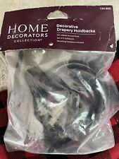 Home Decorators Collection Modern Drapery Holdbacks Oil Bronzed Finish Set of 2