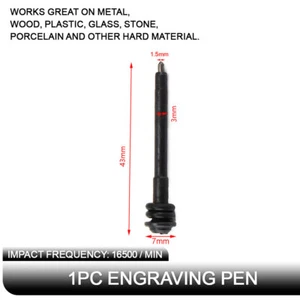 1pc Pneumatic Scribe Engraving Pen Nib Hammer Lettering Carving Tool For Stone - Picture 1 of 7