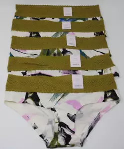 Auden Printed Lace Trim Cotton Cheeky Underwear Women's Size Small Lot of 5 NWT - Picture 1 of 5